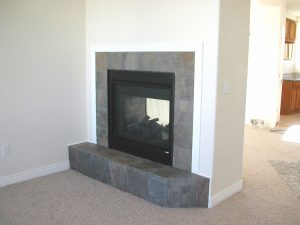 custom home in Colorado gas fireplace
