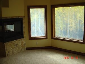 This shows the windows in a custom home living room.