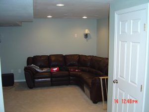 This is a basement finish living room.