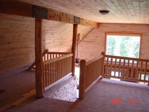 This is the upstairs loft of a cabin remodel.