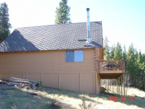 Here is the exterior side of a cabin remodel.