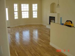 This picture shows the wood floor in a custom home.