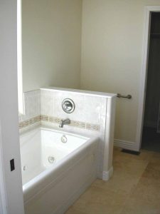 Shown here is a tub in a custom home.