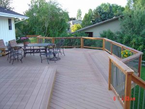This is a view of the wood deck.